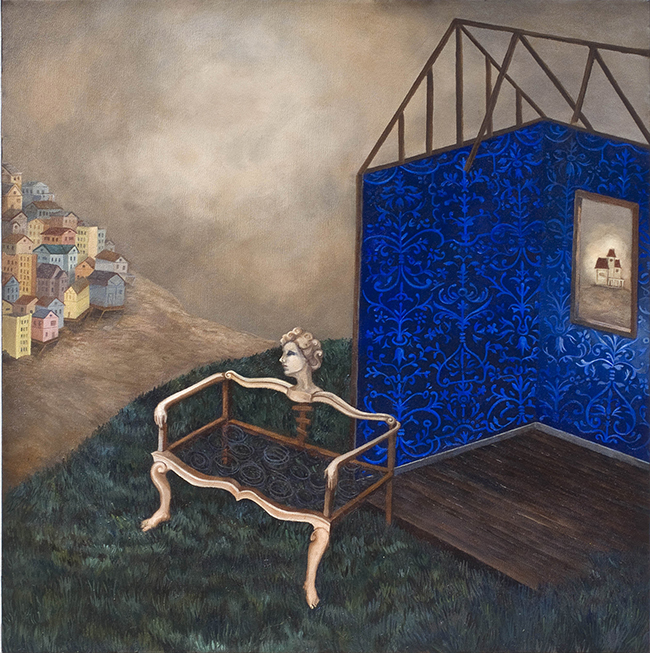Inside Out, 2010, oil on canvas, 22 x 22"