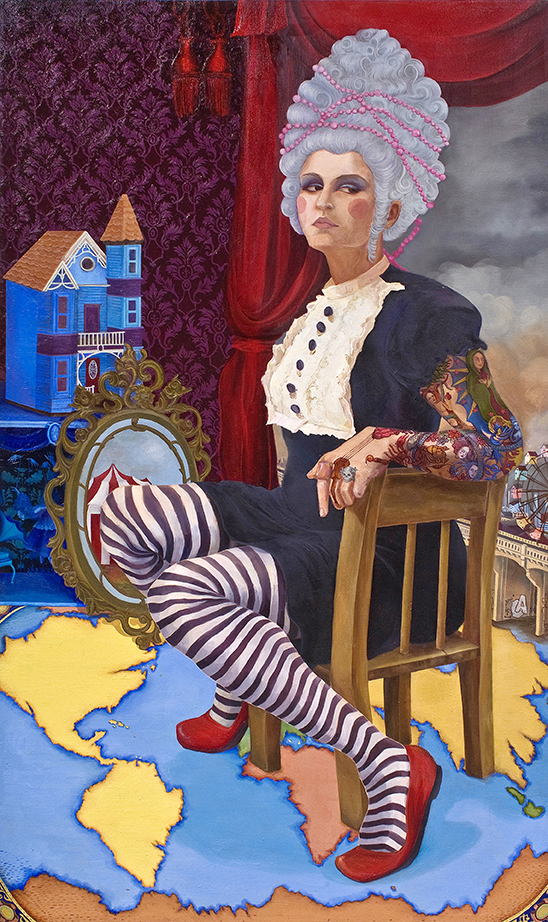 Untitled, 2009, Portrait, oil on canvas, 60 x 36"