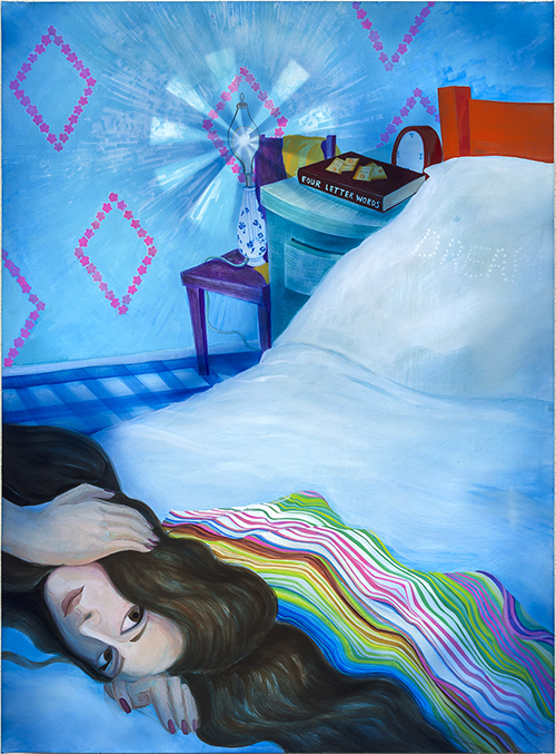 Stephanie Mercado, Dream, 2017, Gouache on paper, 30 x 22