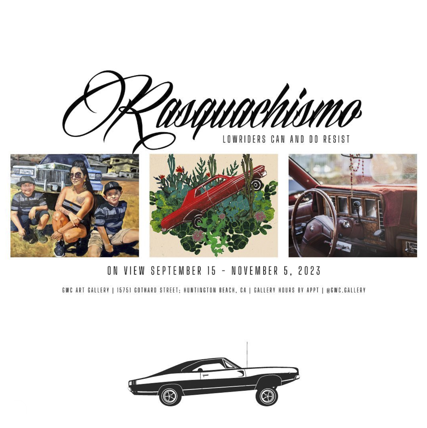 Image for exhibition opening Rasquachismo with lowriders